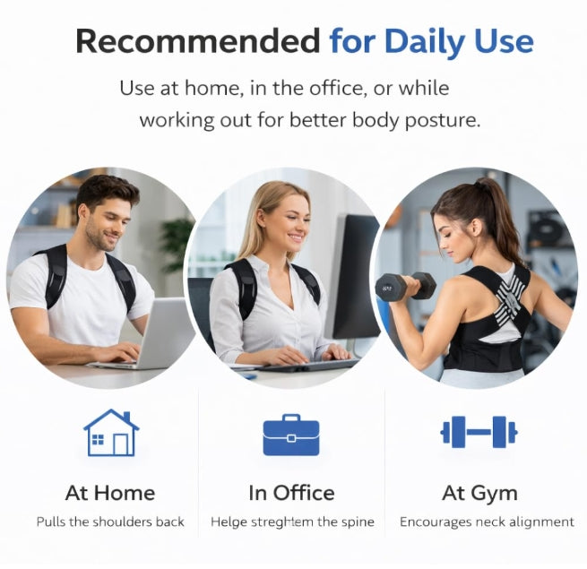 Back Posture Corrector Belt for Men & Women – Adjustable, Invisible & Pain Relief