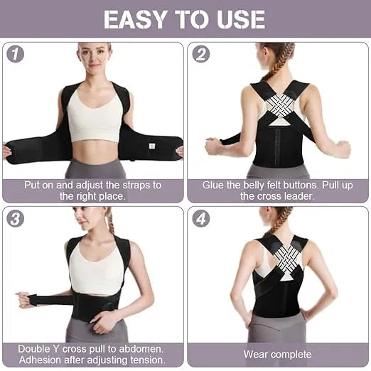Back Posture Corrector Belt for Men & Women – Adjustable, Invisible & Pain Relief